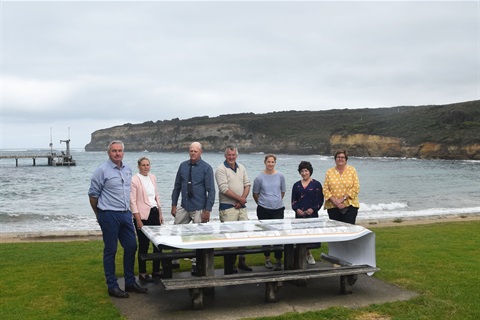 Councillors on Port Campbell foreshore.jpg